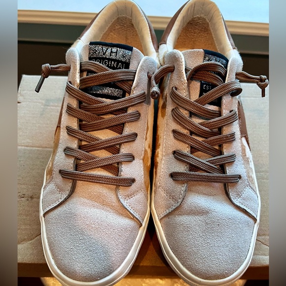 VINTAGE HAVANA Calf-Hair Low-Top Sneakers Size 7.5 - Picture 9 of 11